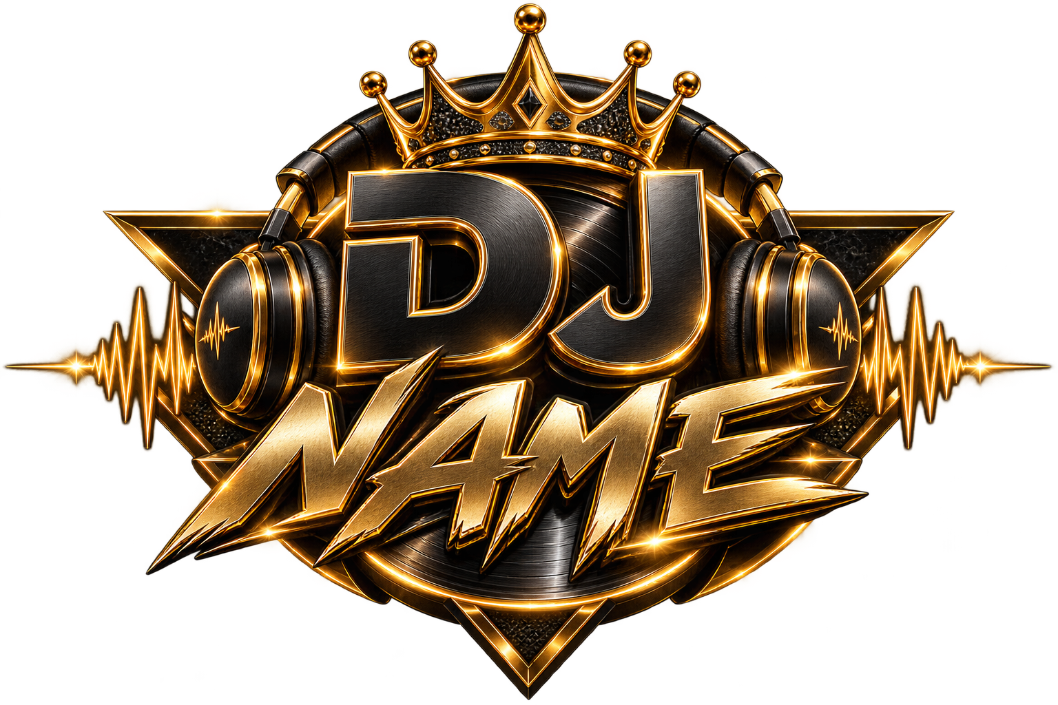 Przykład premium logo dla DJ-a — DJ NAME